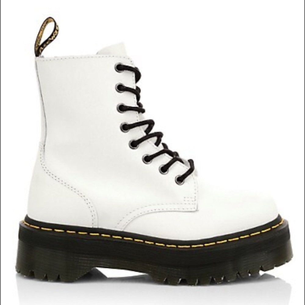 White Jadon Platform Doc Martens